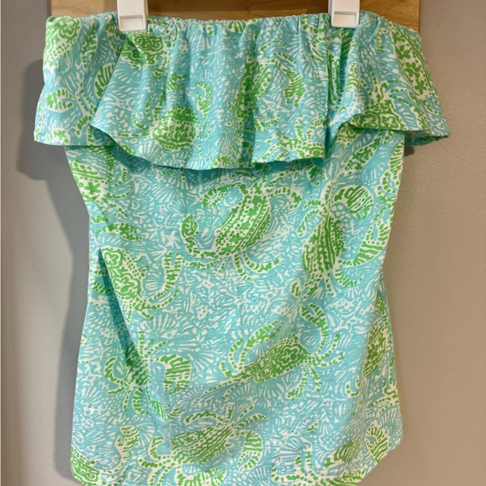 🌴 Lilly Pulitzer Women's Off-Shoulder Top, EUC, Size XL